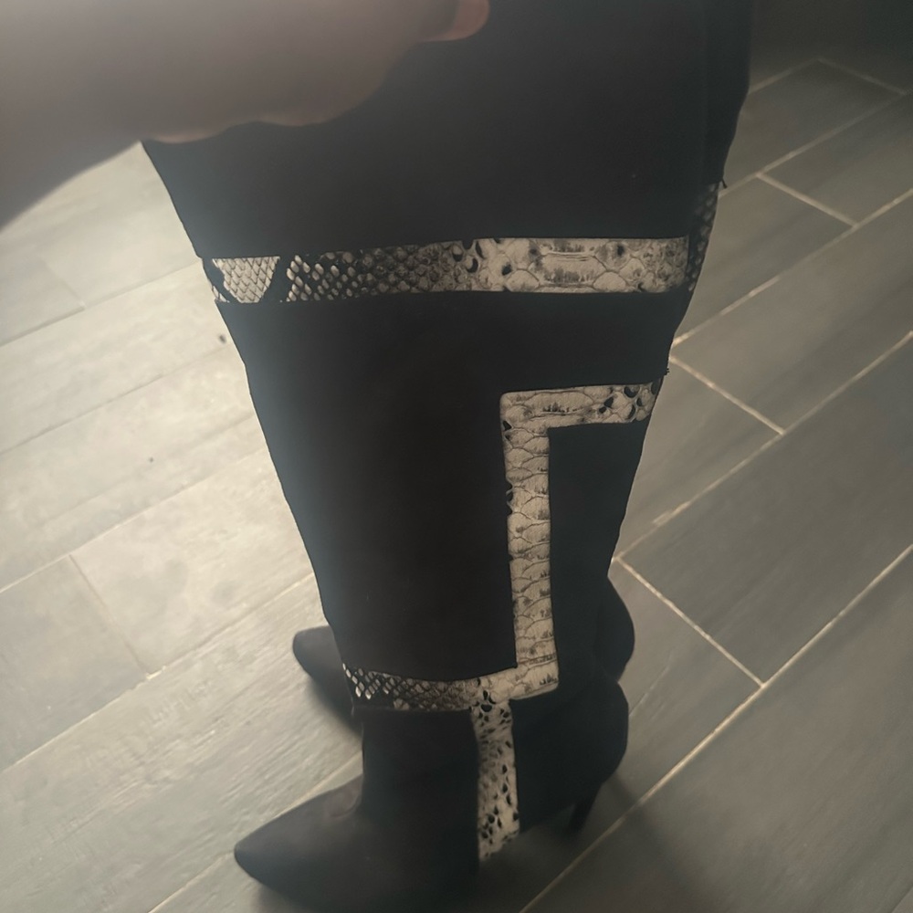 Black and White Women's Boots